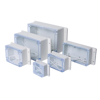 Boîtier étanche IP67 pour boîtier électronique boîtier en plastique avec couvercle transparent et brides de montage boîtier PC ABS pour carte PCB PCBA