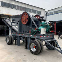 Nouvelle concasseuse à mâchoires en acier portable pour béton, 5-50 TPH, machine mobile de recyclage des déchets de construction, PE400*600