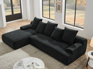 Modern Convertible Upholstered L-Shape Sectional <b>Sofa</b> Set Modular Compressed with Free Combination <b>for</b> Living Room - Product Image 2