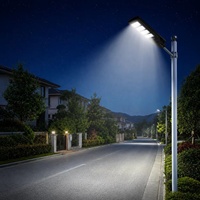 Potente Farola Solar de 400W IP65 ABS con 64 LED y Control Remoto para Camino de Entrada, Jardín, Carretera, Lámpara Exterior