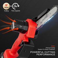 Gergaji Tiang Tanpa Kabel, Gergaji Tiang Bertenaga Baterai 2-in-1 6 inci untuk Pemangkasan Pohon, Gergaji Mini 20V 2.0Ah dengan Tiang