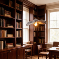 Lustre suspendu LED rouge 3500K blanc chaud en feutre PET, hauteur réglable, installation facile, éclairage de plafond intérieur pour maison et bureau, garantie 5 ans
