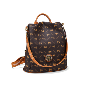 Usine OEM ODM Designer à la mode en cuir PU femmes parfait voyage décontracté école adolescentes populairement armure sac à dos - Product Image 4