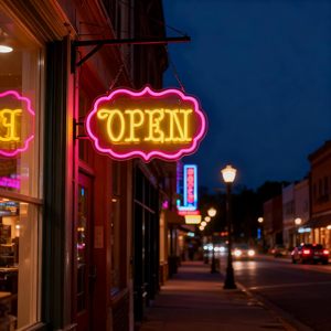 Open neon LED wall decoration light shop bar cafe store <b>sign</b> street indicator light ambient light luminous <b>sign</b> customizable - Product Image 4