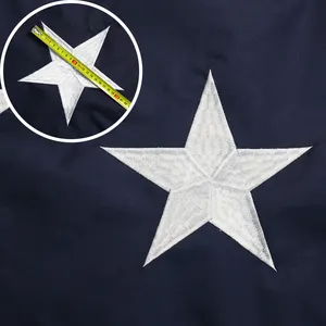 10x15 ft Druck und Stickerei USA Flagge Bestickt die besten gestickten Sterne und genähten Streifen American Flags