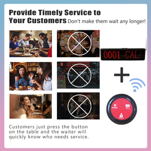 Tafel Bestelsysteem Voor Bar Restaurant <span class=keywords><strong>Menu</strong></span> Kaarthouder Pager Draadloos Ober Oproepsysteem 1 Display 10 Afstandsbediening Pager - Product Image 2
