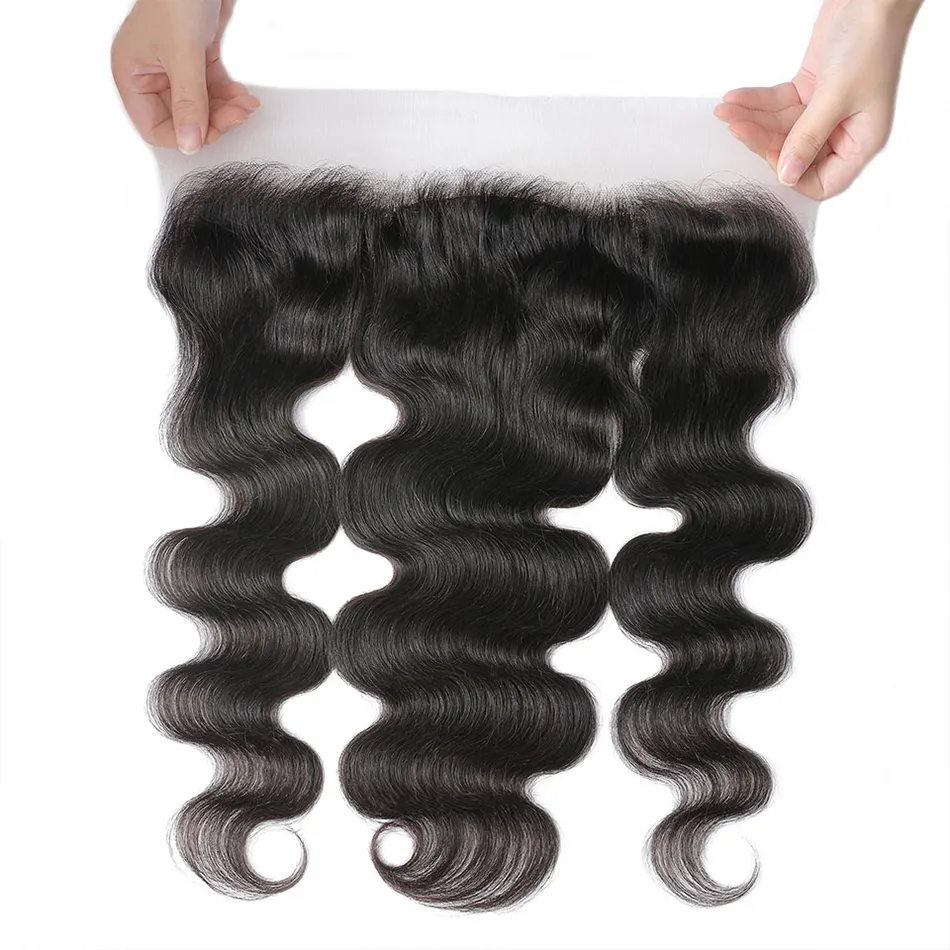 4x4 Silk Base Closure 13x4 Lace Frontal Brazilian Body Wave 100% Remy Human Hair Natural Hairline ear to ear lace closure