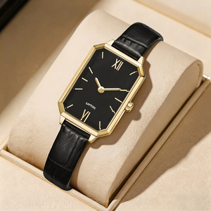 Montre à quartz minimaliste pour femme DK&YT, boîtier en acier inoxydable, bracelet en cuir, étanche 3ATM, montre tendance pour femme, logo personnalisé - Product Image 1