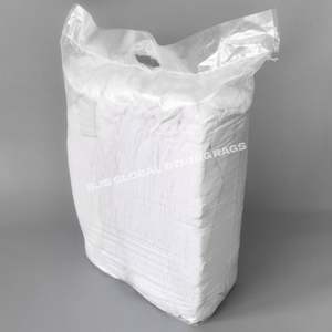 Chiffons en coton éponge blancs, chiffons de peintre 100% coton, chiffons en coton recyclé, serviettes mixtes pour le nettoyage - Product Image 1