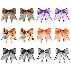 Juego <span class=keywords><strong>de</strong></span> 12 Lazos <span class=keywords><strong>de</strong></span> Alambre para Envolver Regalos, Decoración Navideña para Árboles, Puertas y Hogar, MOQ Bajo - Product Image 3