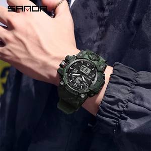 Reloj Deportivo Digital LED de Camuflaje de Lujo SANDA 3358, Resistente al Agua 5BAR, Correa de Goma, Reloj de Pulsera de Cuarzo para Hombre - Product Image 2