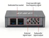 Amplificador DSP para Auto, Procesador de Audio BT, Específico para Vehículo, Plug and Play, Sin Modificaciones de Cableado, Amplificador de 4 Entradas y 6 Salidas
