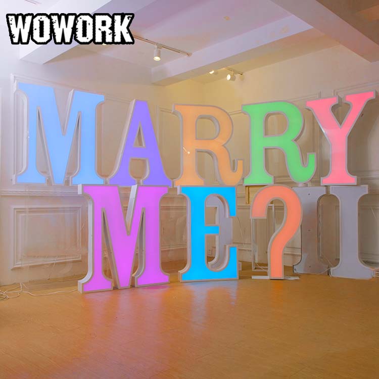 2023 г., WOWORK, светодиодный Штабелируемый свадебный фон для фотосъемки, Большой светящийся шатер, буквы для свадьбы