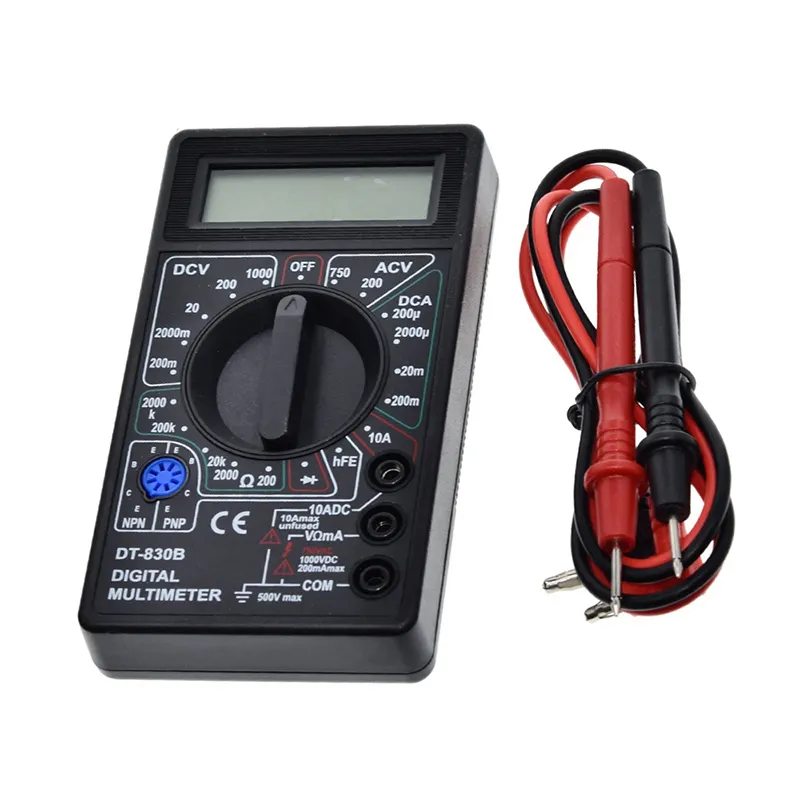 DT830B Digital Multimeter AC/DC LCD Digital Multimeter 750/1000V Voltmeter Ammeter Ohm Tester High Safety Handheld Meter