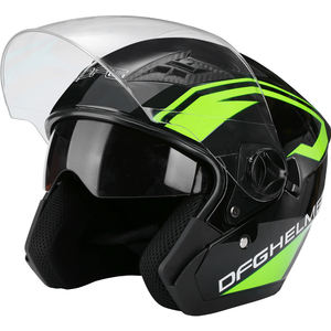 หมวกกันน็อคแบบเปิดหน้าสำหรับขับขี่รถจักรยานยนต์ไฟฟ้าเลนส์คู่สำหรับสี่ฤดูกาลพร้อมวัสดุ ABS สีดำด้านใน - Product Image 3