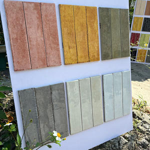 Azulejos de <span class=keywords><strong>pared</strong></span> de baño de cocina blanca de estilo retro francés 60X240 azulejos de <span class=keywords><strong>Color</strong></span> bajo vidriado pequeños hechos a mano ladrillo de tira larga - Product Image 3