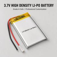 Batterie Li-Po polymère ultra-mince, compacte, légère et efficace de 3,7 V 800 mAh avec PCM pour traceur GPS portable Bluetooth