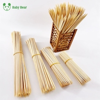 Brochettes jetables en bambou 30 cm, écologiques, saines, 100 % sèches, stériles, résistantes à la chaleur, faciles à nettoyer