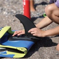 Kit de gouvernail de kayak noir avec aileron central détachable, aileron de suivi, planche Watershed pour planche à pagaie debout SUP, planche de surf
