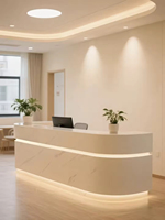 Mostrador de Recepción Personalizable con Luz LED, Mostrador de Recepción Comercial al por Mayor para Salón y Clínica