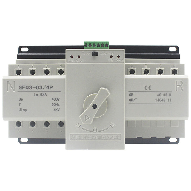 GFQ3-63 2P 4P Automatic Changeover Switch Dual Power Automatic Manual Changeover Switch