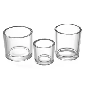 高品質の多目的クリアアロマセラピーキャンドルガラス容器空のカップガラス瓶