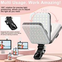 Portable Rechargeable Mini Led Selfie Lumière Mini Anneau Lumière pour Téléphone Lumière Clip Téléphone Accessoires