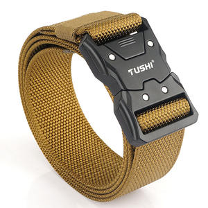 Ceinture pour homme en gros, pour la chasse en extérieur, réglable, avec boucle à plaque sans couture, en nylon et toile de haute qualité, logo personnalisé - Product Image 6