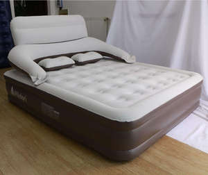 Grand matelas gonflable avec dossier, <span class=keywords><strong>lit</strong></span> d'appoint portable, coussin d'air, <span class=keywords><strong>lit</strong></span> simple ou double, canapé-<span class=keywords><strong>lit</strong></span> pliable pour salon intérieur - Product Image 1