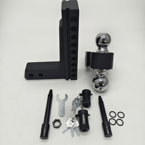 Soporte <span class=keywords><strong>de</strong></span> enganche <span class=keywords><strong>de</strong></span> remolque ajustable para receptor <span class=keywords><strong>de</strong></span> 2 pulgadas, con elevación <span class=keywords><strong>de</strong></span> 8 pulgadas, bolas <span class=keywords><strong>de</strong></span> remolque dobles <span class=keywords><strong>de</strong></span> 2 y 2-5/16 pulgadas con bloqueo <span class=keywords><strong>de</strong></span> <span class=keywords><strong>doble</strong></span> pasador - Product Image 4
