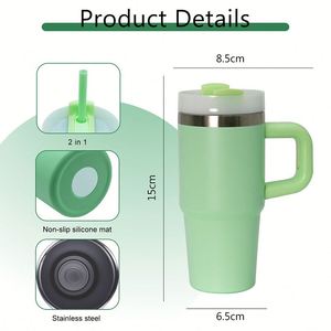 14oz Stainless Steel Insulated Tumbler with Lid & <b>Straw</b> BPA-Free Shatterproof Perfect for All Seasons Ideal Gift - Product Image 4
