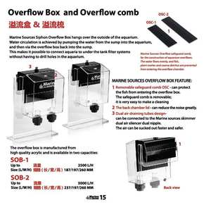 JR Marine Sources Acuario Caja de agua Sifón Caja de desbordamiento SOB-1 SOB-2 negro/rojo - Product Image 6