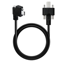 Câble de panneau blindé en PVC Type-C vers USB 3.0 BM mâle à double verrouillage par vis avec options d'angle multiples pour ordinateur et imprimante