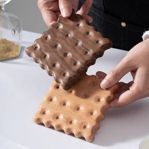 Cookie en bois caboteur tasse tasse à café tapis anti-brûlure napperon - Product Image 4