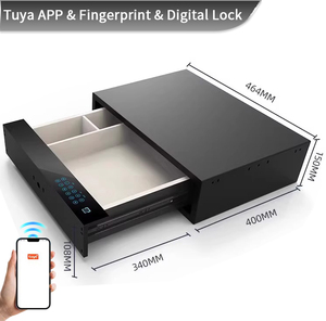 CEQSAFE Smart Hotel Room Fingerprint Lock <b>Hidden</b> Drawer <b>Safe</b> Box Cash Jewelry Safety Drawer Hotel <b>Safe</b> for Home - Product Image 1