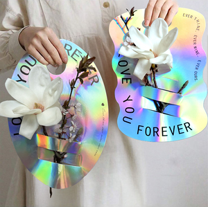 Bouquet di fiori all'ingrosso per san valentino creativo con una sola mano Design a mano grazie porta Bouquet di carta - Product Image 1