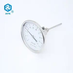 Bimental Industrial Dial Thermometer Back Connection 150mm Range 100 Degrees Probe Length 120mm Probe Temperature Instrument
