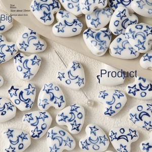 Cuentas <span class=keywords><strong>de</strong></span> cerámica <span class=keywords><strong>de</strong></span> flor <span class=keywords><strong>de</strong></span> ciruelo <span class=keywords><strong>de</strong></span> porcelana blanca y azul <span class=keywords><strong>de</strong></span> estilo chino Retro hechas a mano, nuevos accesorios <span class=keywords><strong>de</strong></span> joyería DIY, cuentas sueltas al por mayor - Product Image 6