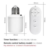 Base de lampe LED E27, télécommande sans fil intelligente, interrupteur minuterie, adaptateur de base de prise AC110-240V, marche/arrêt, domotique intelligente