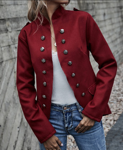 Europäischer und Amerikanischer Herbst- und Winter-Wollblazer mit Knöpfen für Damen, Eleganter Retro-<span class=keywords><strong>Blazer</strong></span> - Product Image 6