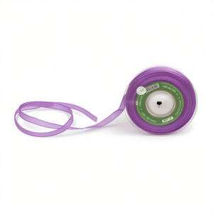 Nastro in chiffon ILAN 0,6 cm 35Y viola per lavori artigianali - Product Image 2