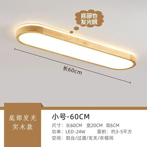 Hiện đại Nhật Bản phòng ngủ LED Đèn tối giản Acrylic ánh sáng Trần gỗ đơn giản cơ sở thép không gỉ điều khiển từ xa IP65 AC Power - Product Image 3