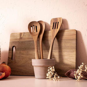 Planche à découper double face en bois d'acacia <span class=keywords><strong>Plateau</strong></span> portable pour restaurant avec poignée de cuisine pour usage domestique transfrontalier - Product Image 4