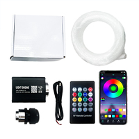 Lumière de ciel étoilé pour voiture Auto Home Fiber Optic Lights Atmosphere Lamp Music Control Plafonnier RGB 12W 8 Colors Car Styling DIY