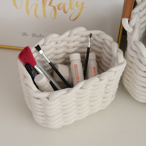 Factory Hot Sale <b>Storage</b> <b>Baskets</b> Woven Cotton Rope <b>Basket</b> Organizing Home Decoration - Product Image 3