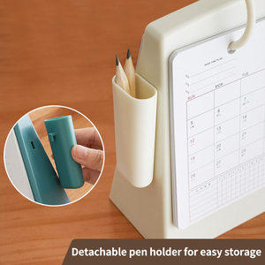 Calendrier de bureau d'entreprise personnalisé de 18*13,5 cm avec logo d'entreprise imprimable, publicité 2026/2025, calendrier de 12 mois avec support - Product Image 5