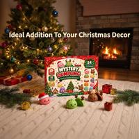Calendrier de l'Avent de Noël 24 Jours Surprise : Jouet de Bureau Anti-Stress Squishy à Presser, Compte à Rebours, Cadeau Mystère en Forme de Dumpling