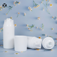 Flacon pompe sans air en plastique blanc Refilabel 100ml/150ml/200ml avec boucle PP pour crème visage et sérum, impression de logo personnalisée