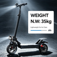 48V 500W Katlanabilir Elektrikli Scooter 45-70 km/s Uzun Menzilli Çift Süspansiyonlu 10 İnç Şişman Lastikli E-Scooter