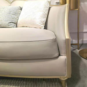 דובאי יוקרה בסגנון מג 'ליס 100% סגנון מלא תבואה איטלקי עור מלא תה מסגרת עץ מלא - Product Image 5